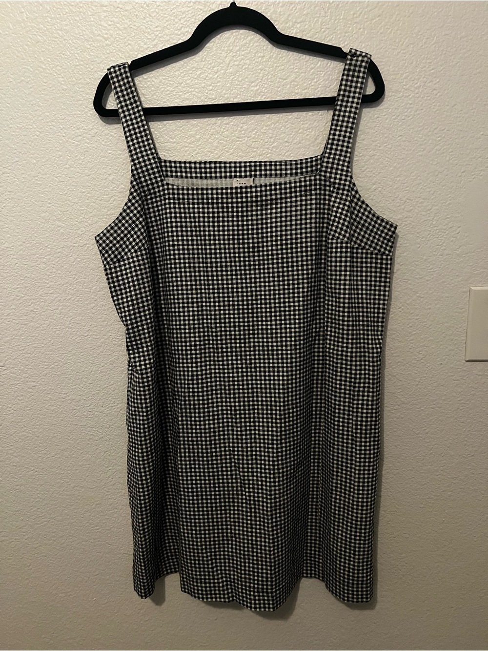 a new day Black and White Gingham Midi Dress